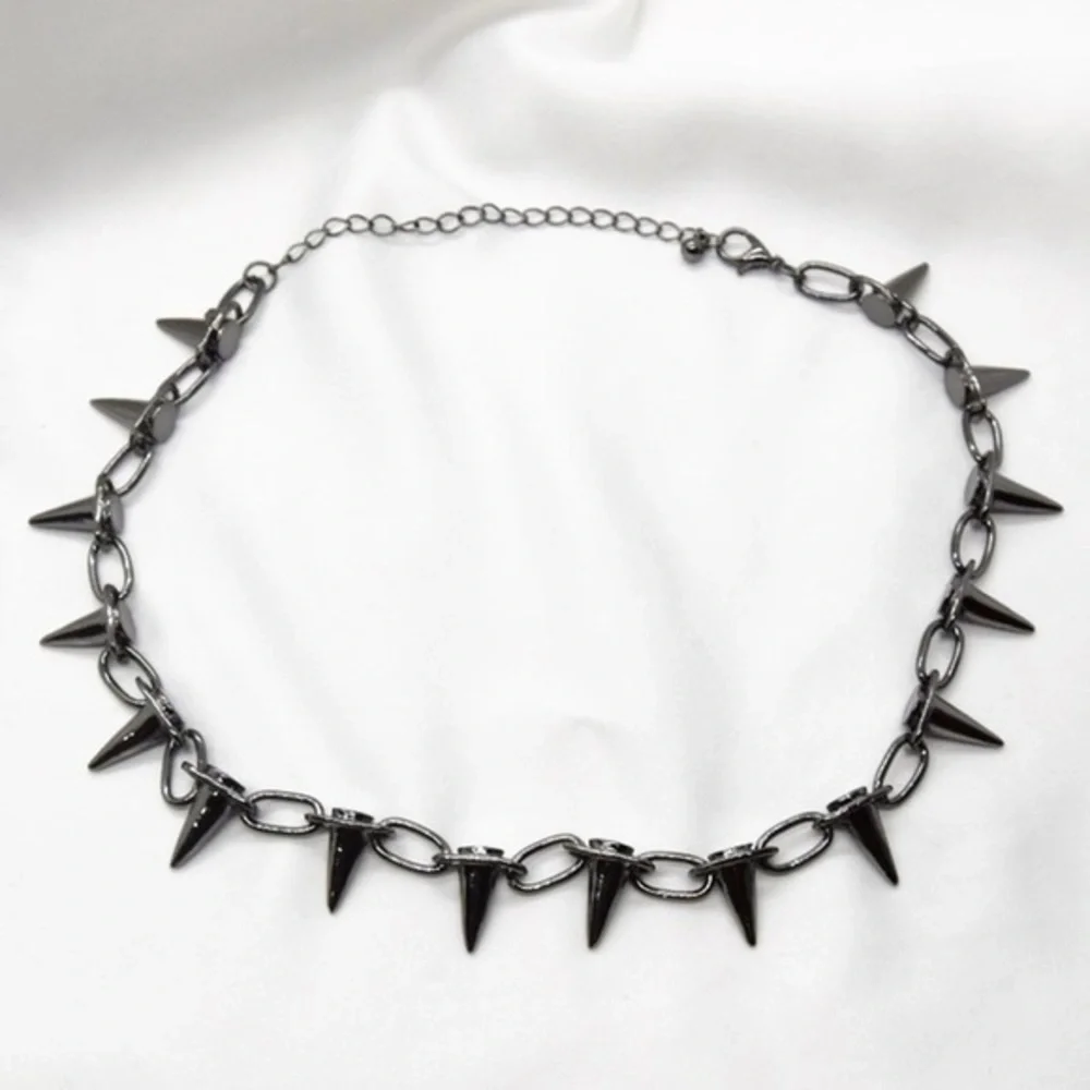 Spike Necklace in Gunmetal